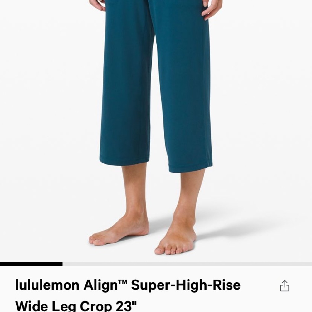 Lululemon align cropped wide leg pants